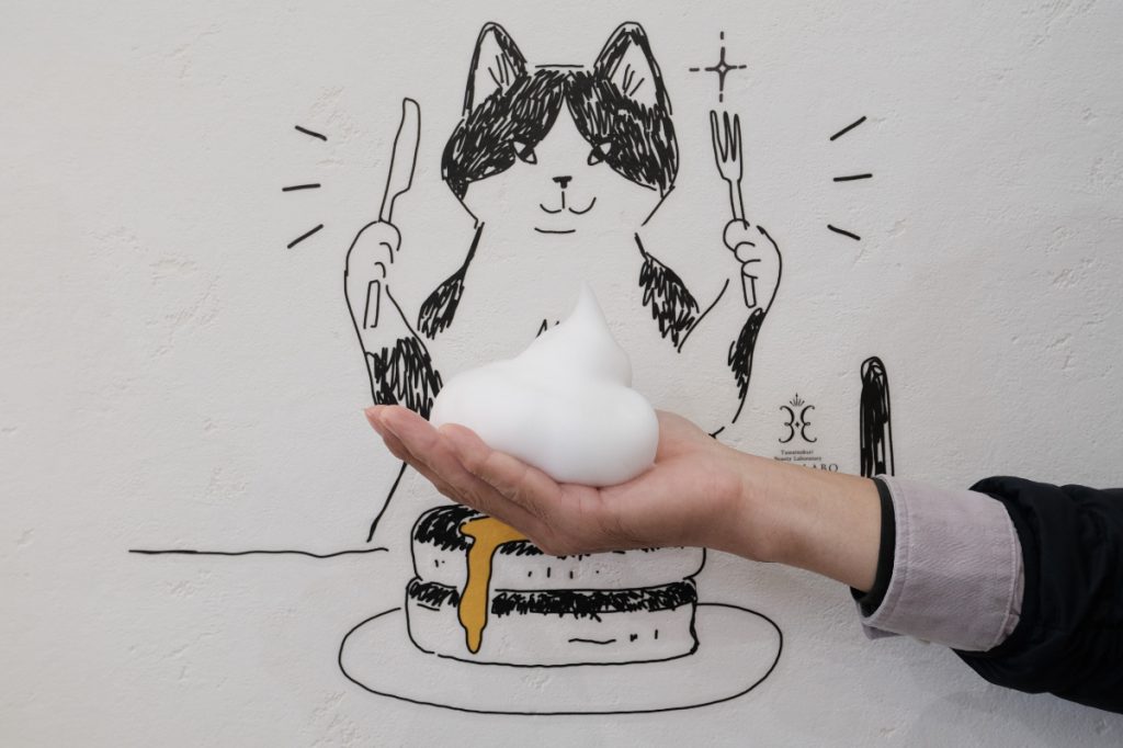 玉造温泉美肌研究所　姫ラボ本店　猫ちゃんのパンケーキフォトスポット
